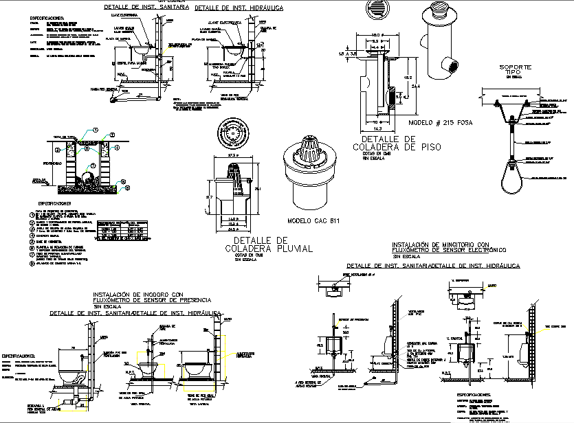 Machinery detail sectional details - Cadbull