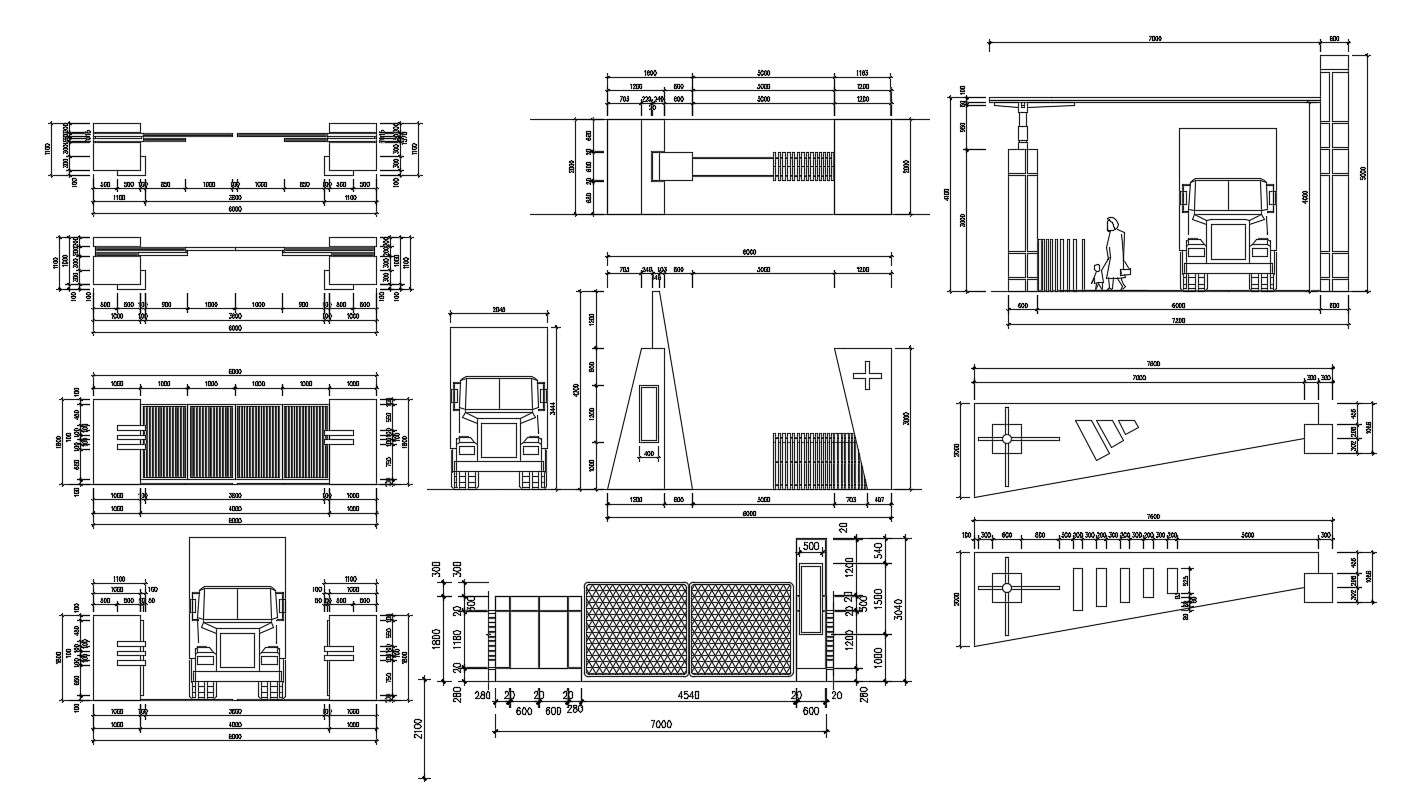 Main Gate Design AutoCAD File - Cadbull