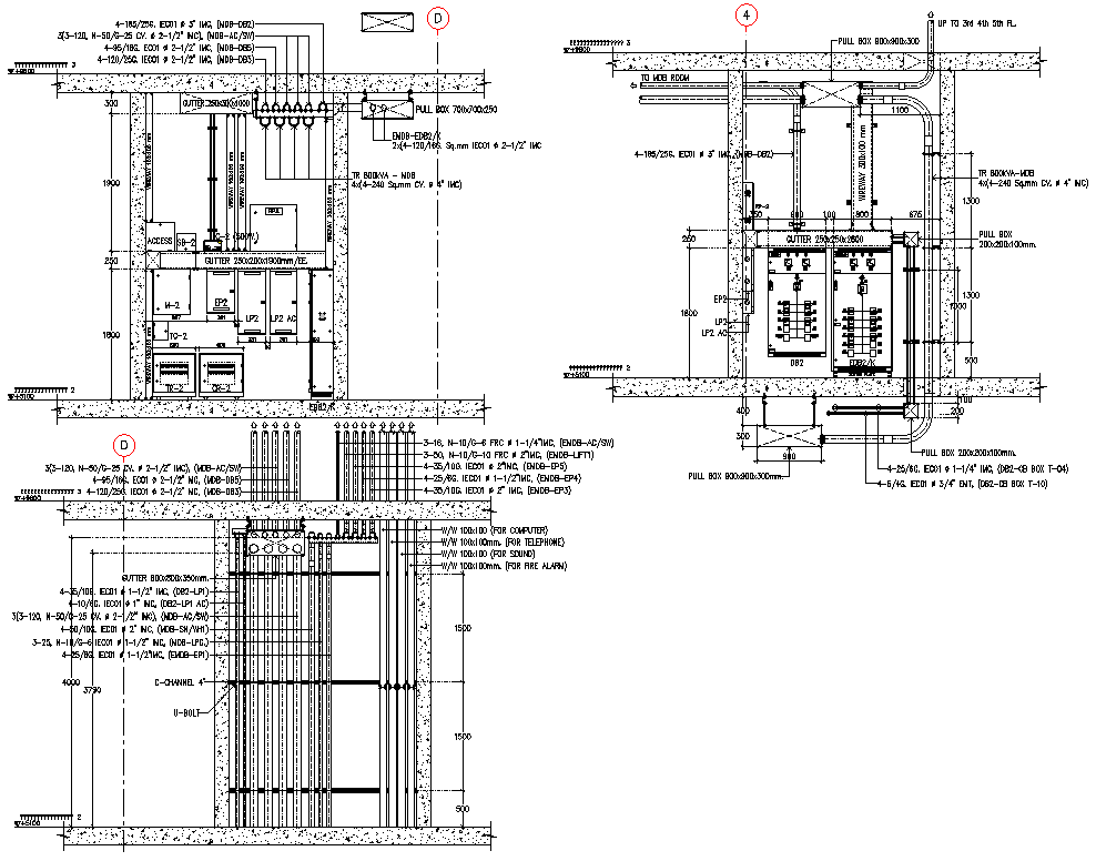 Main power Line Section diagram DWG AutoCAD file - Cadbull