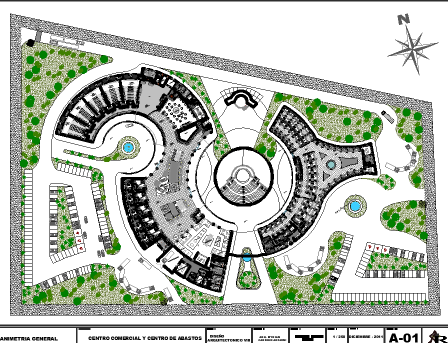 Mall project and center of supplies layout file - Cadbull