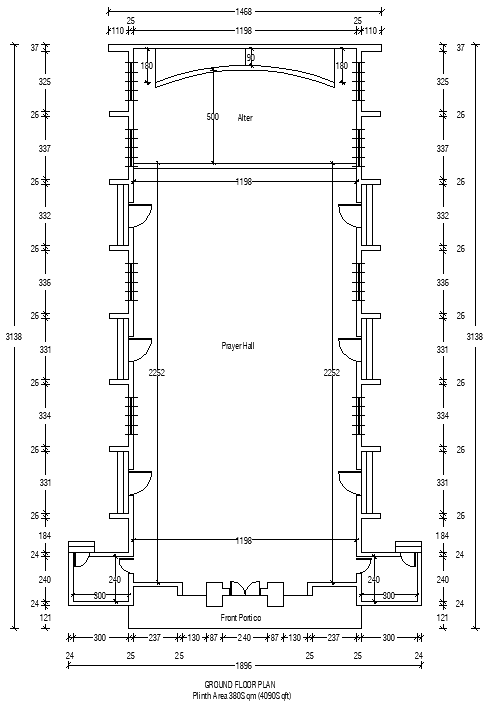 Mangadu church plan is given in this 2D Autocad DWG drawing file ...