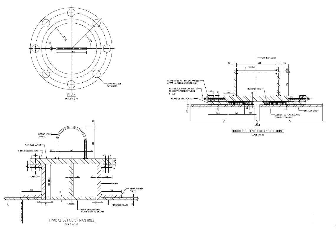 Manhole Plan and Sectional Design PDF File - Cadbull