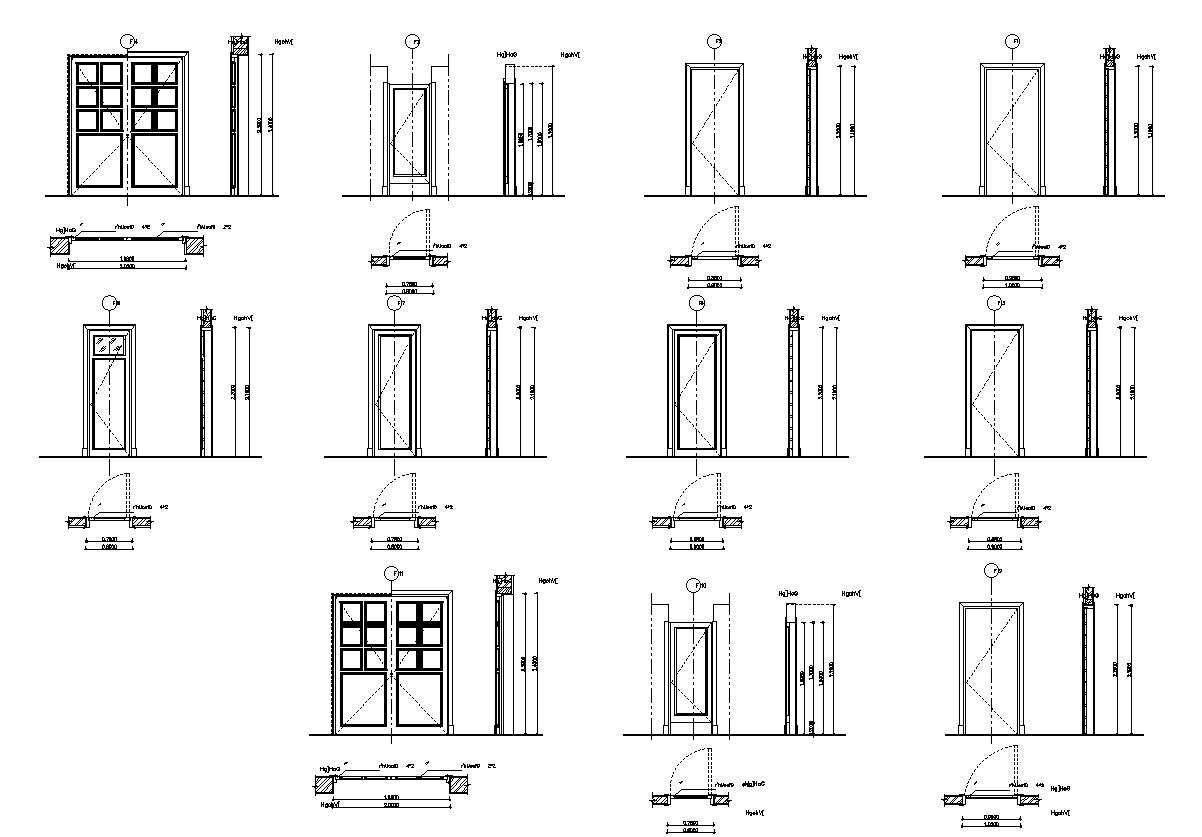 Door Plan And Elevation Cad Blocks Dwg File Cadbull | Images and Photos 