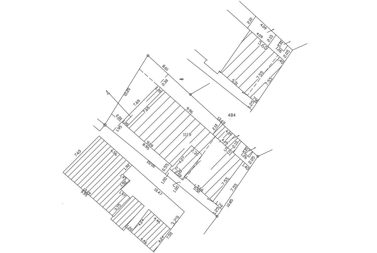 Many Site Plan With Survey Demarcation Architecture Drawing - Cadbull