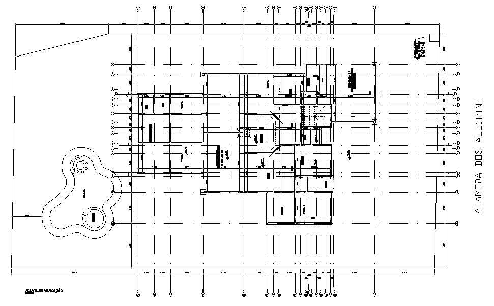 marking-plan-of-a-residential-house-cadbull