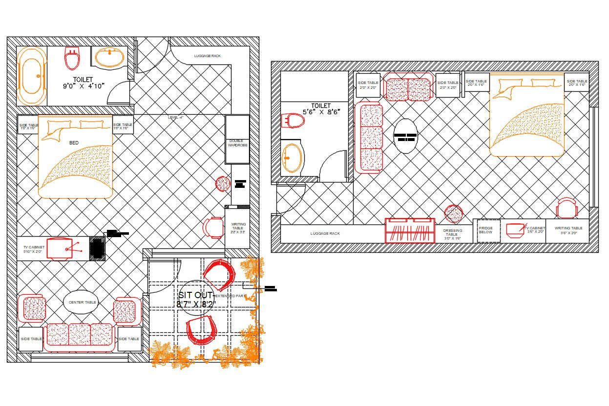 Master Bedroom Plan AutoCAD File Cadbull