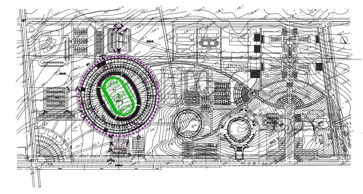 Master Contour Plan AutoCAD Drawing Download Cadbull