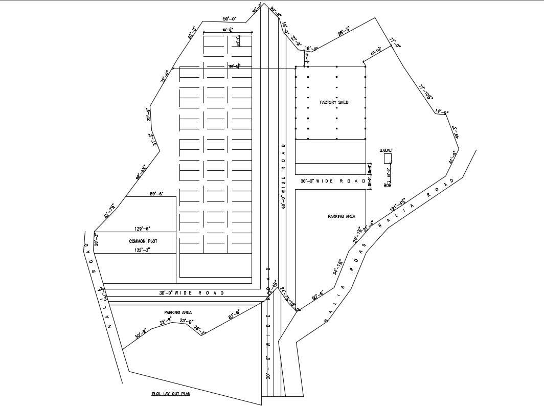 Master Plot Layout Plan AutoCAD File Free - Cadbull