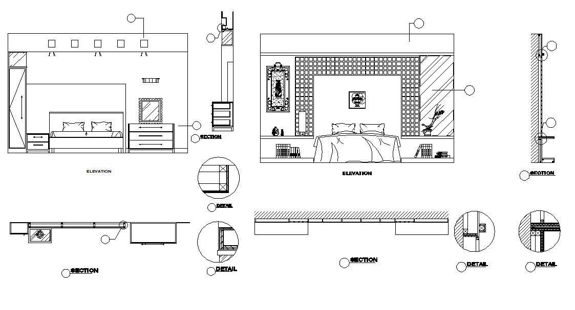 Master Bedroom Interior Plan With Elevation Design Dwg File Cadbull My XXX Hot Girl