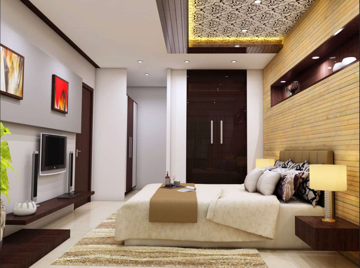 Master bedroom interior design 3d drawing details dwg file Cadbull