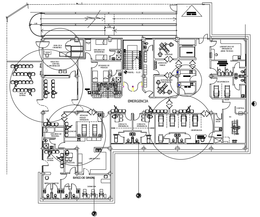 Medial Hospital Layout Plan AutoCAD Drawing Download DWG File - Cadbull