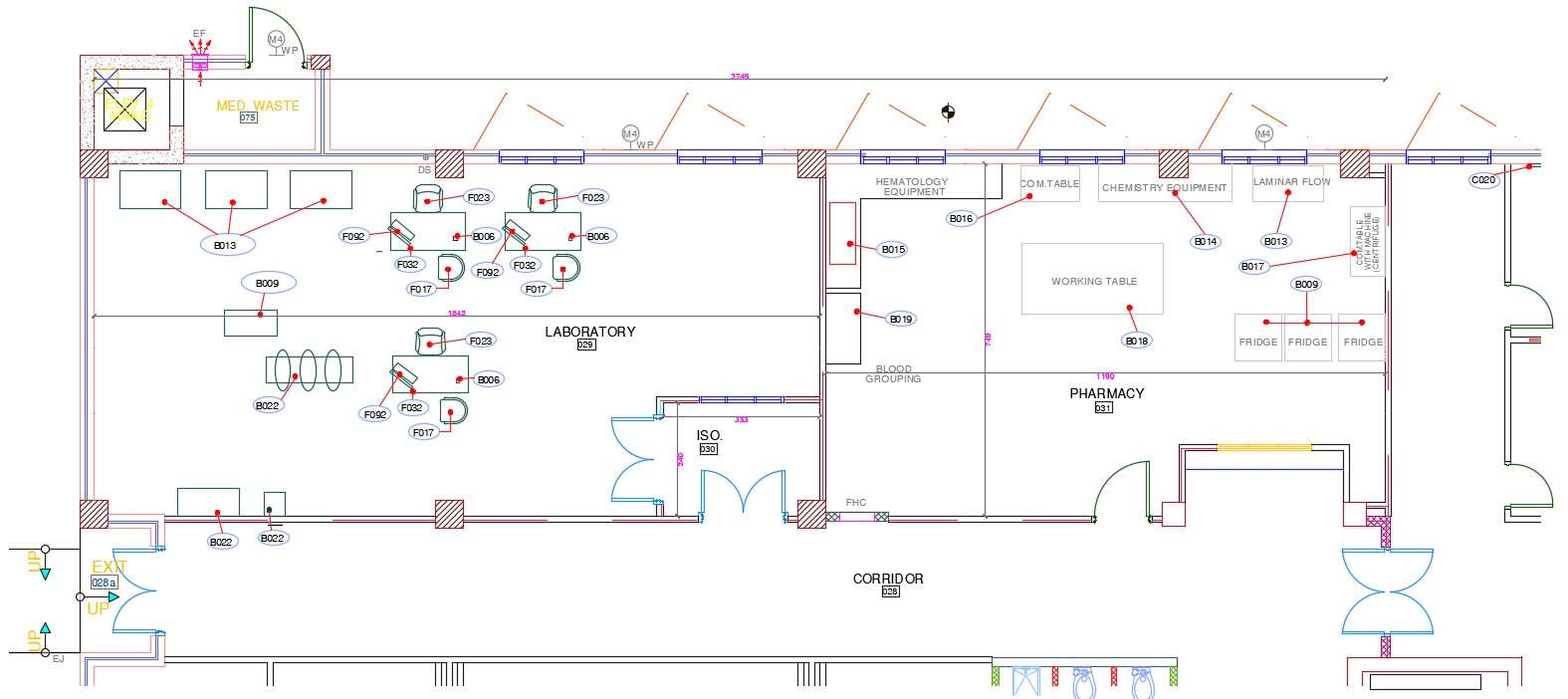 Medical Laboratory Building Design Layout Plan AutoCAD file Cadbull