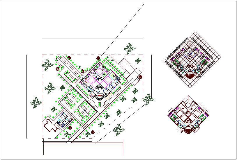 Medical center floor plan view with architectural view dwg file - Cadbull