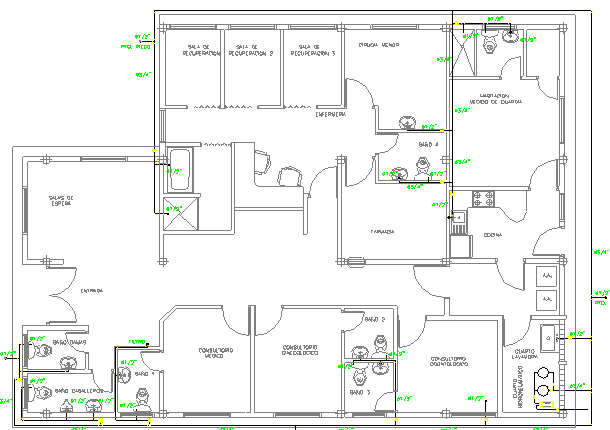 Medical clinic Structure Details dwg file - Cadbull