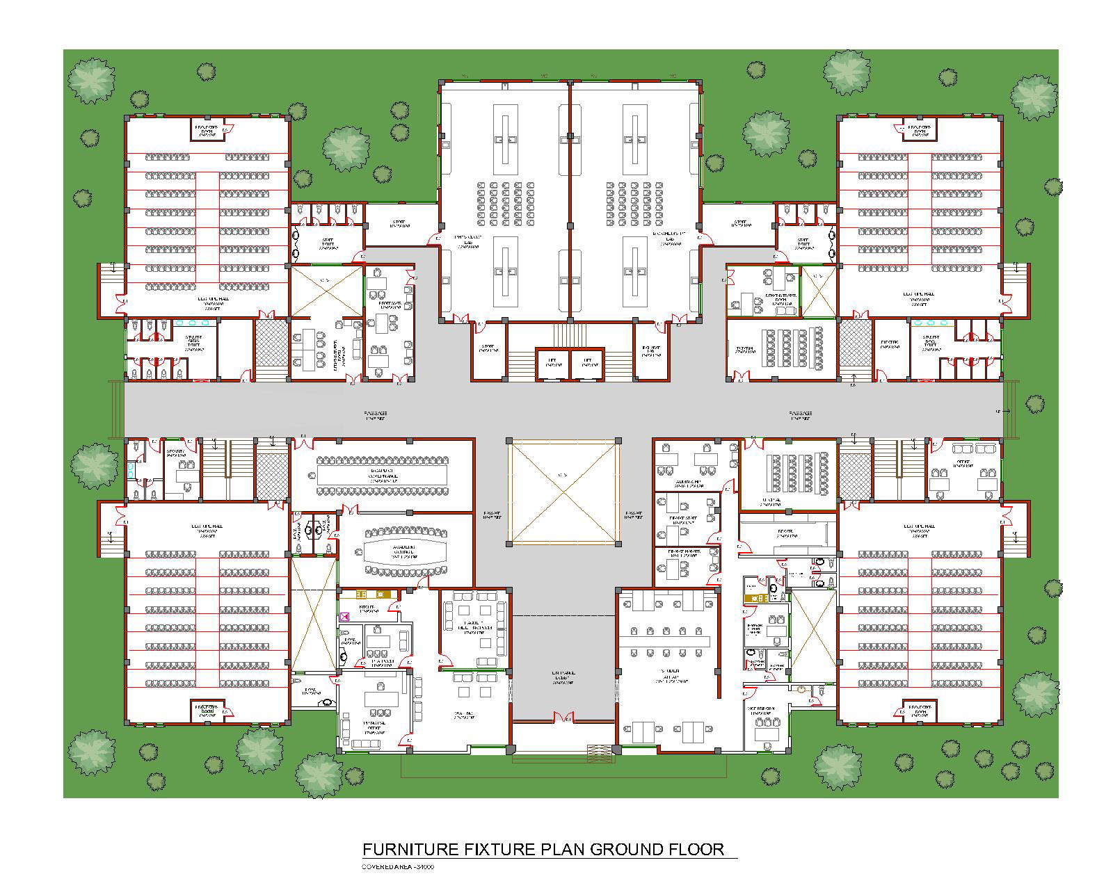 Medical Colleges Ground Floor Plan Cadbull