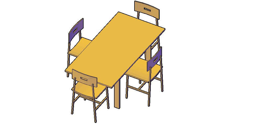 Meeting Table 3D Model In DWG File Cadbull