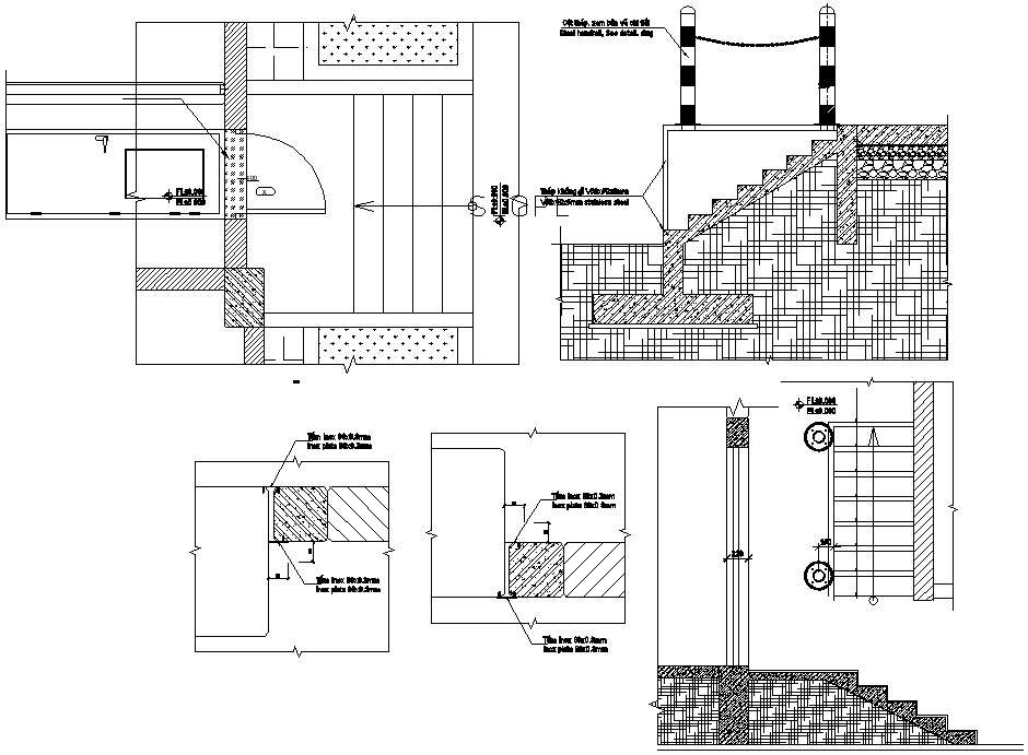 Metal stair design CAD file download - Cadbull