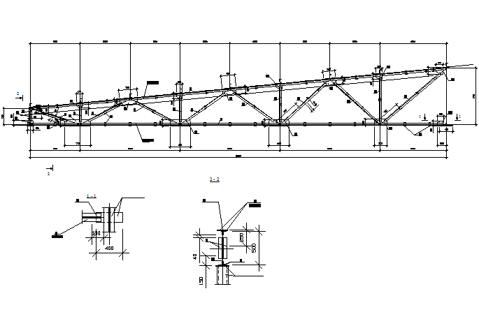 Metal truss structural detail dwg file - Cadbull