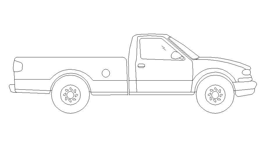 Mini Truck CAD Drawing Free Download - Cadbull