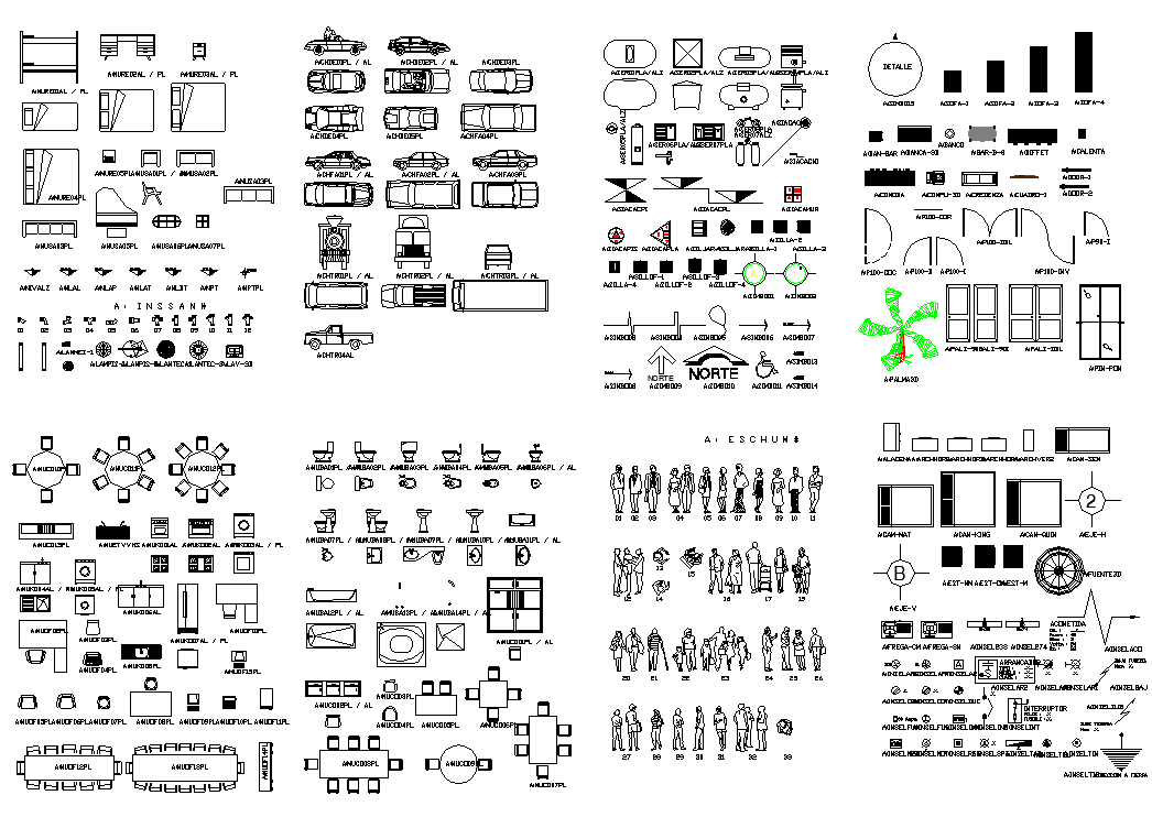 Miscellaneous Blocks dwg file - Cadbull