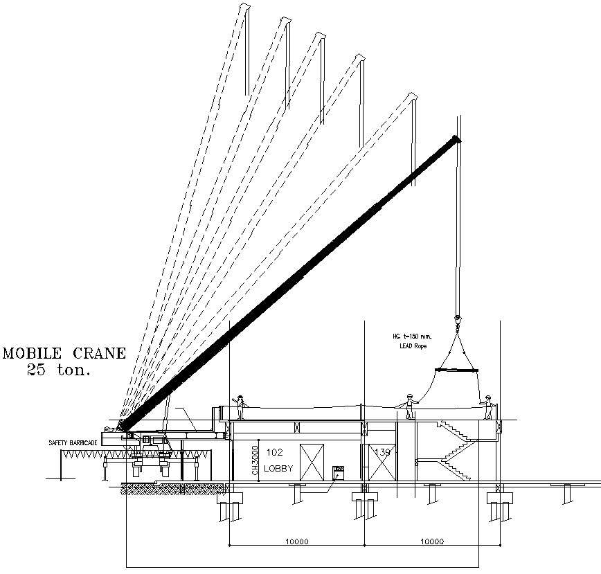 Mobile Crane Drawing With Details In Autocad Drawing Cadbull