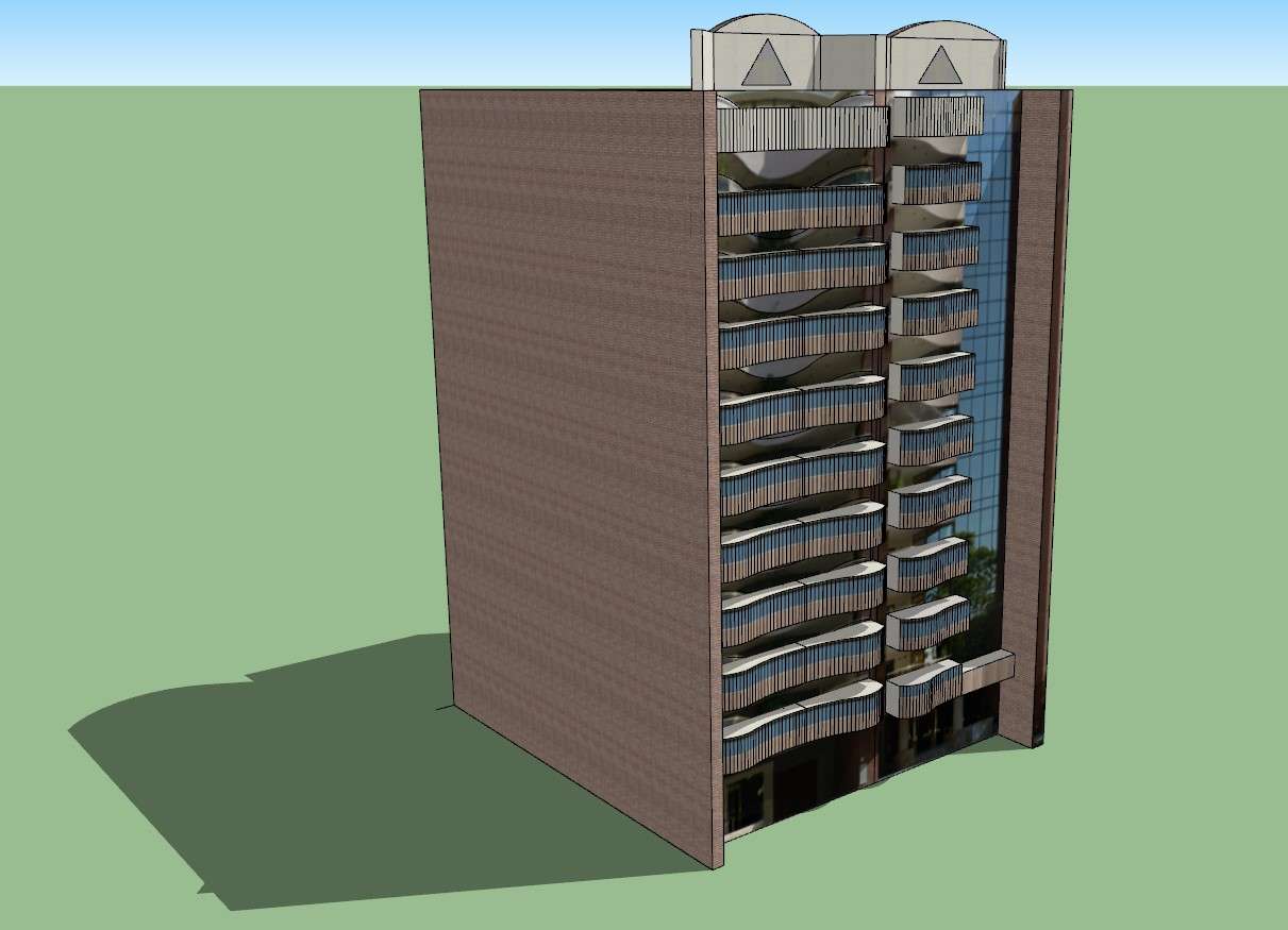 Modern Building project - Cadbull