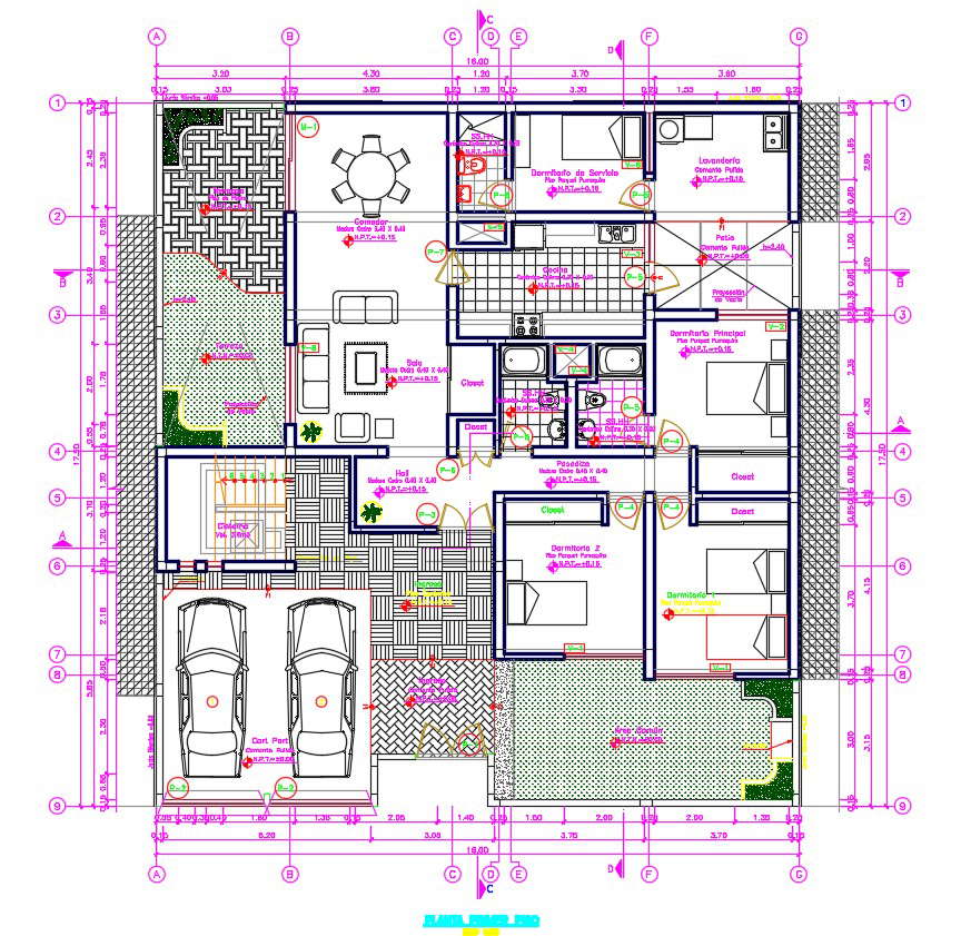 Modern Bungalow House Plan - Cadbull