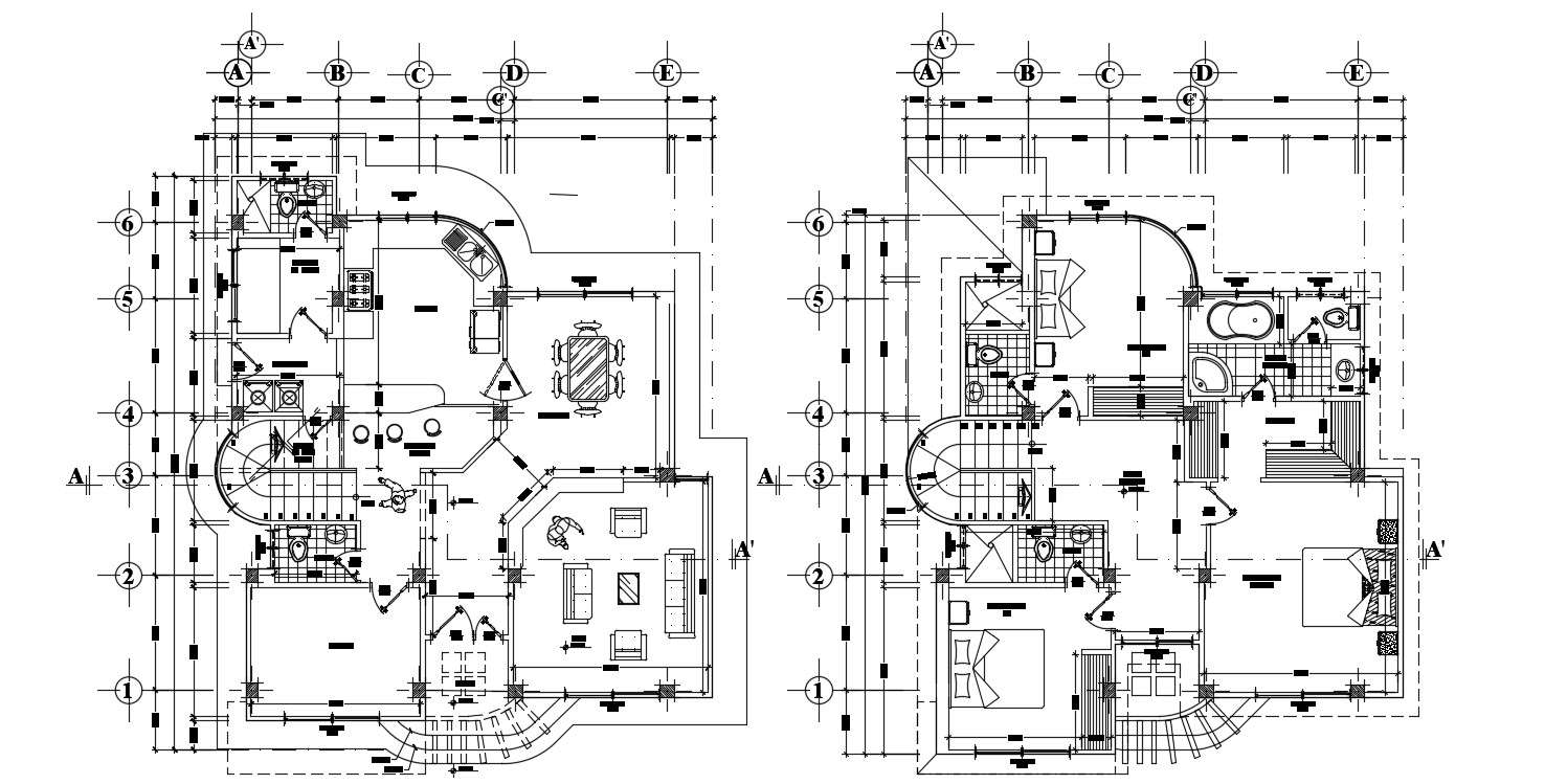 Modern House Autocad Plans Drawings Free Download