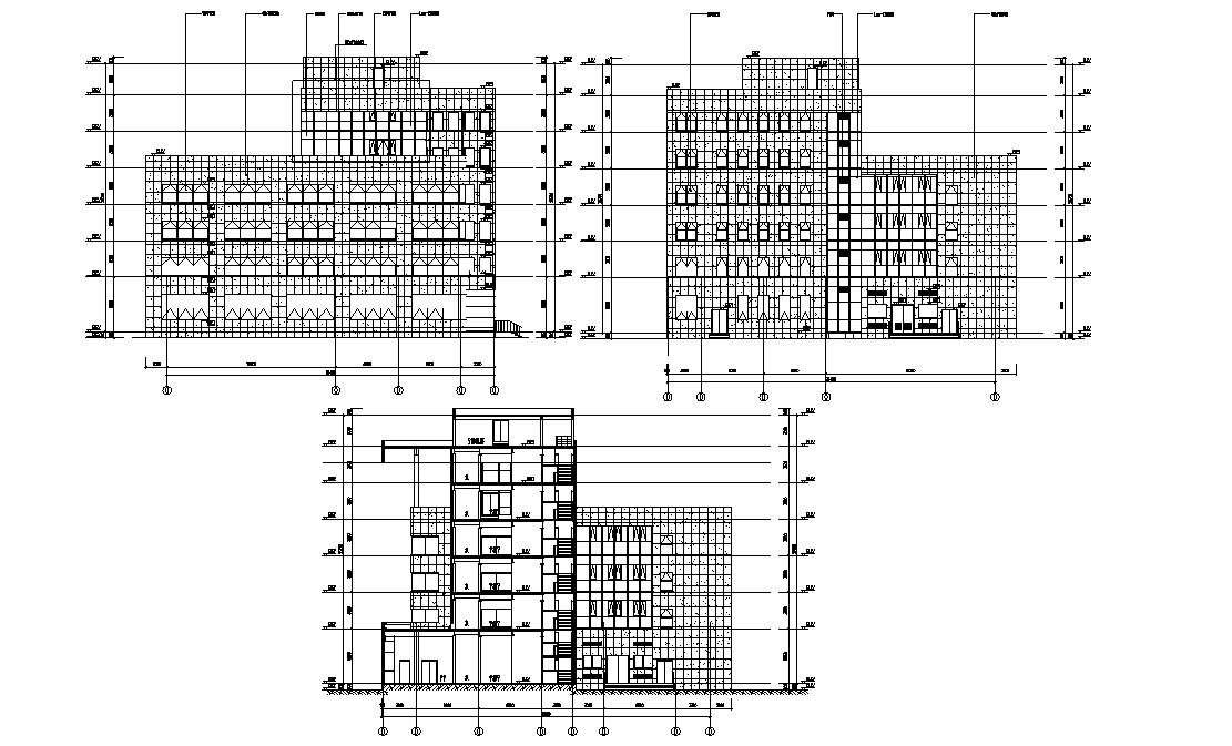 Modern Commercial Complex Elevation Designs AutoCAD File - Cadbull