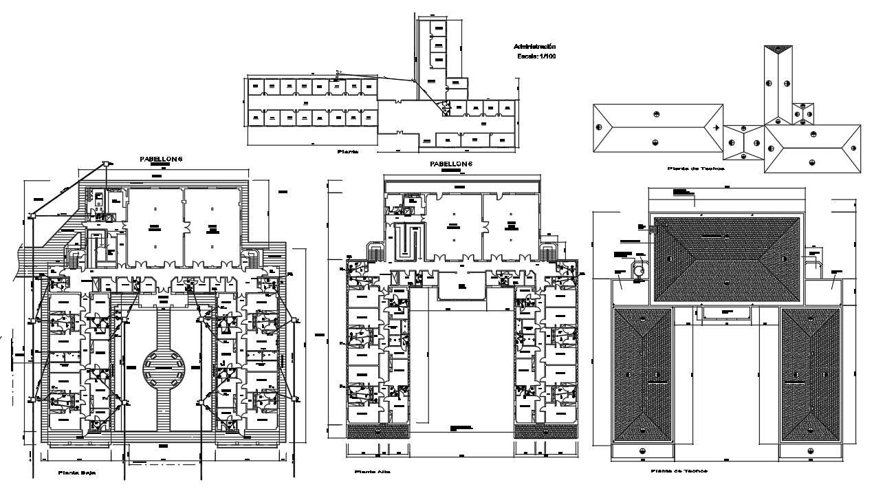 Modern Hospital Floor Plan In DWG File Cadbull