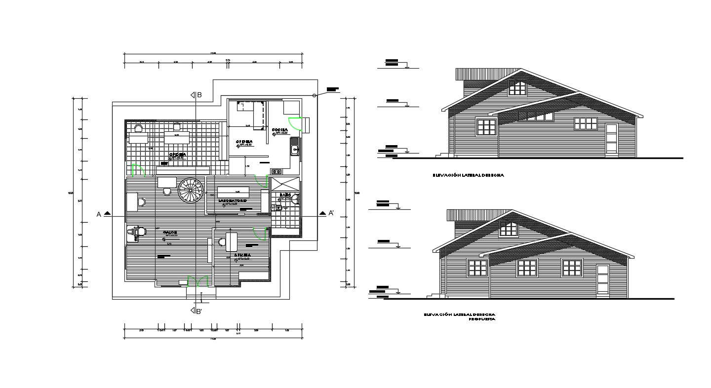 Modern House Design In DWG File - Cadbull