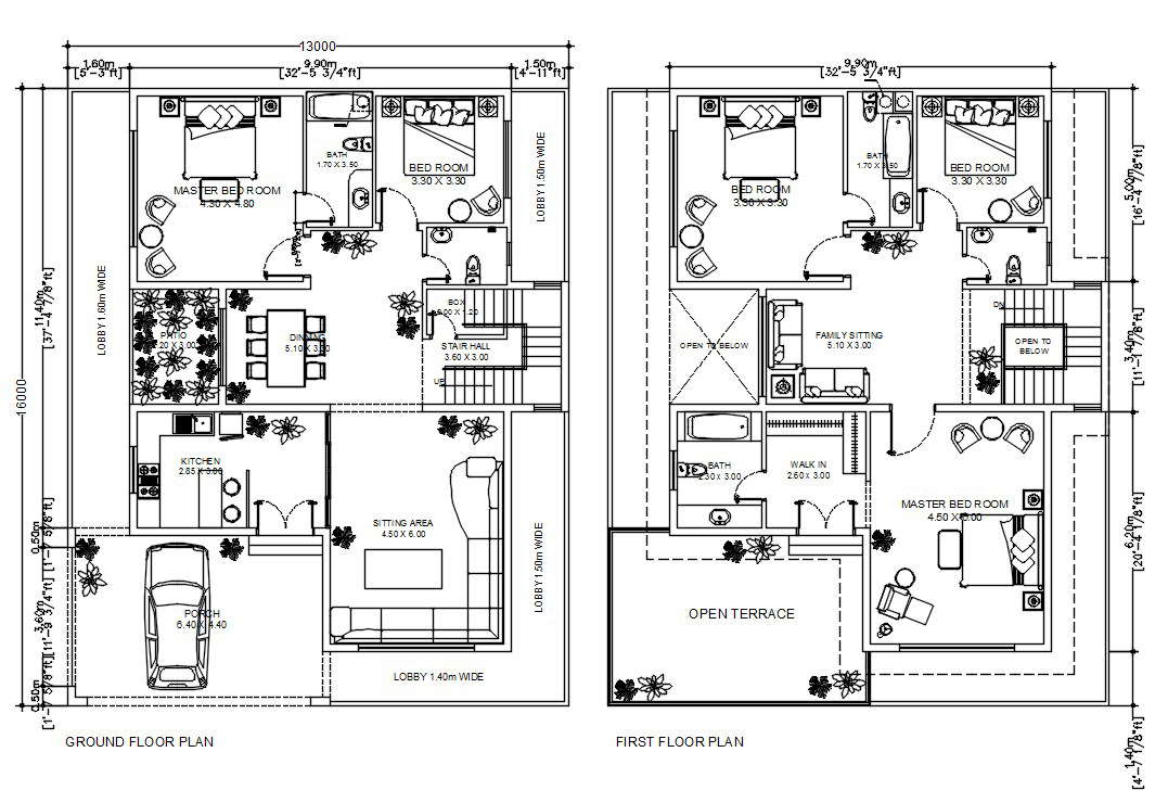 10 Marla House Plan Autocad File Free Download - Best Design Idea