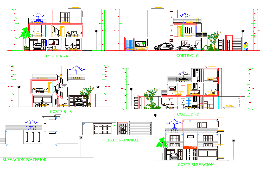 Modern House Plan Dwg File Cadbull