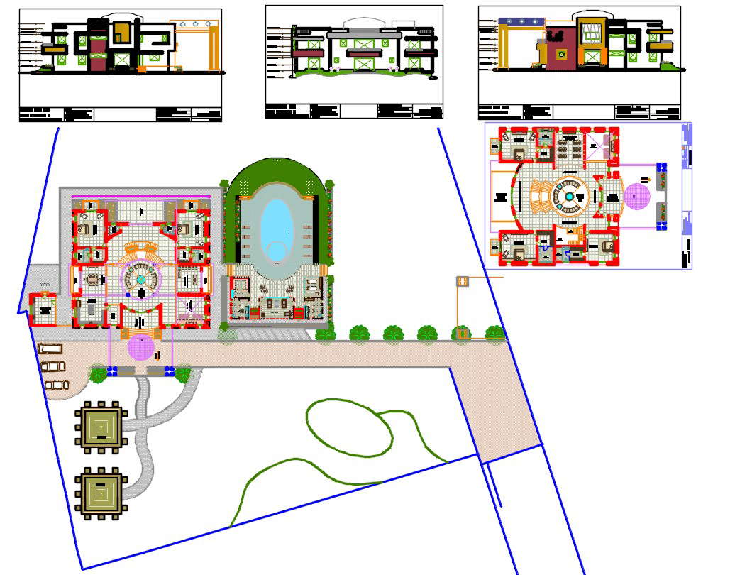 Modern House Project DWG File - Cadbull