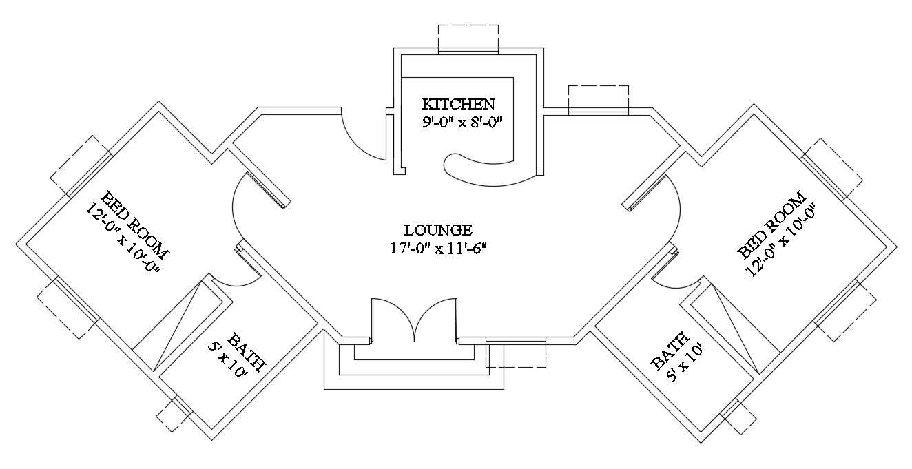 Modern Residence House Plan DWG File - Cadbull