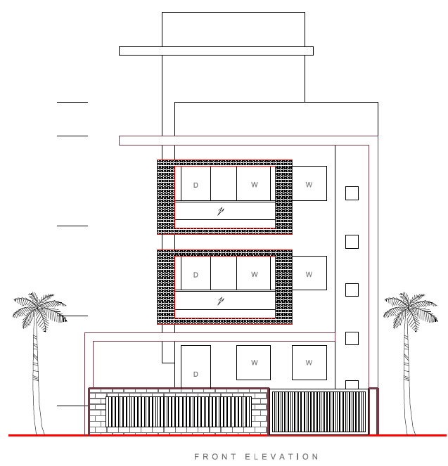 Modern Residential Building 2d Elevation  Mon Mar 2018 08 03 44 