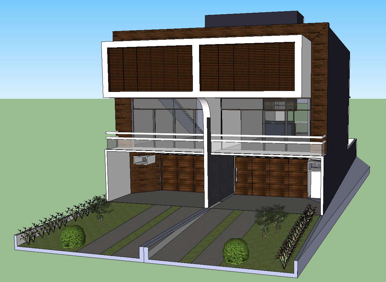 3d house model drawing