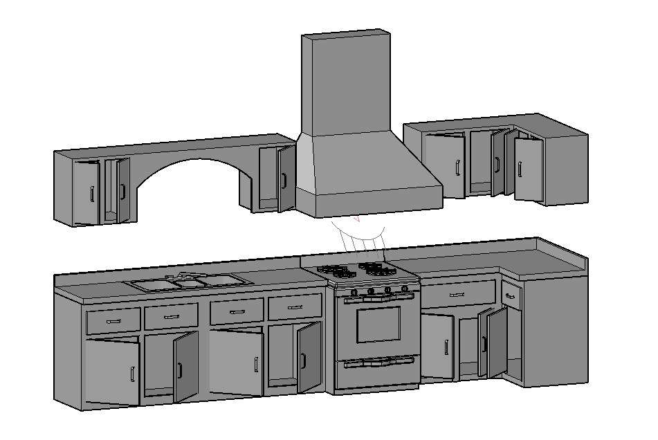 Modern kitchen  3d model cad  drawing details dwg file  Cadbull