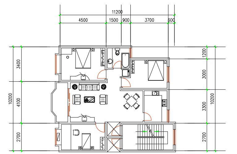 Modern Concept House Furniture Plan AutoCAD Drawing - Cadbull