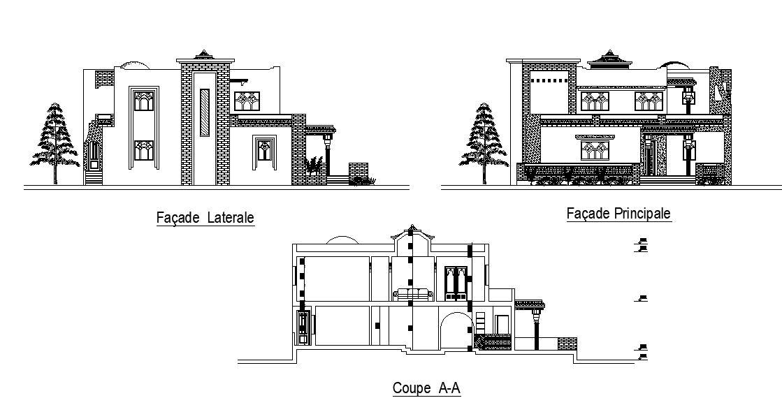 Modern House Building Section And Elevation Elevation Design Download ...