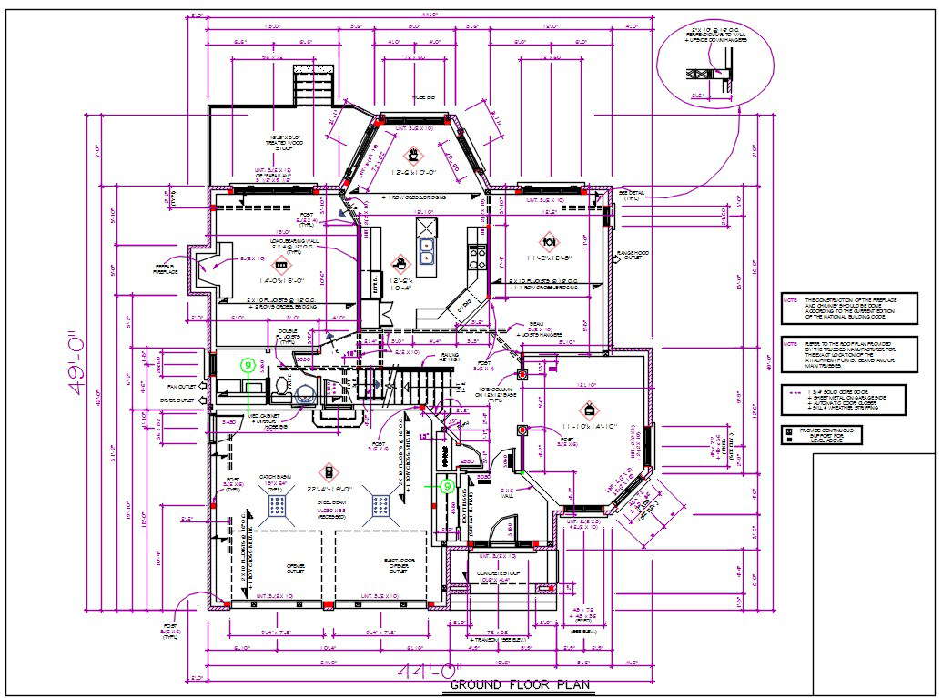  Modern  House  Floor Plan  With Dimensions AutoCAD  File  Cadbull