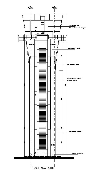 Modern building side elevation design cad drawing is given in this cad ...