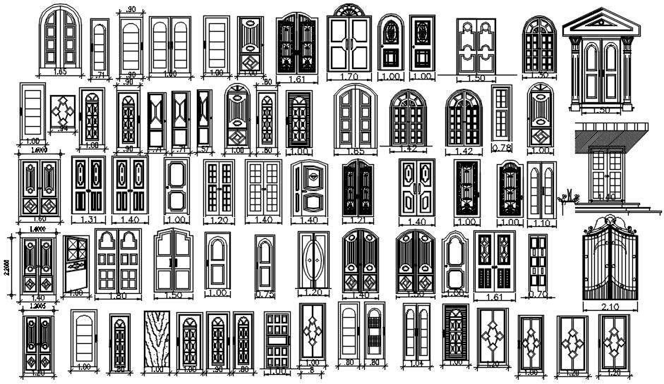 Modern door design in AutoCAD 2D, dwg file, CAD file - Cadbull