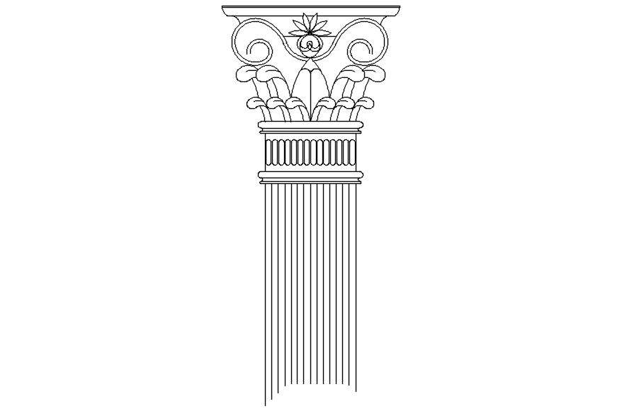 Modern Pillar Design In Autocad 2d Drawing Dwg File Cad File Cadbull