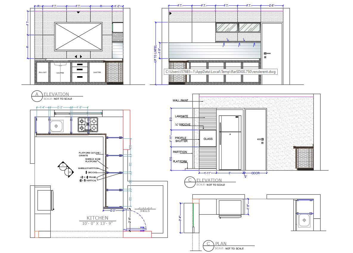 Kitchen Detail Drawing In Dwg Autocad File Cadbull Designinte Com