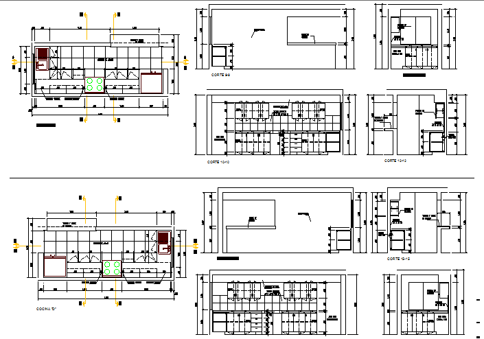 Module of kitchen of restaurant architecture project dwg file - Cadbull