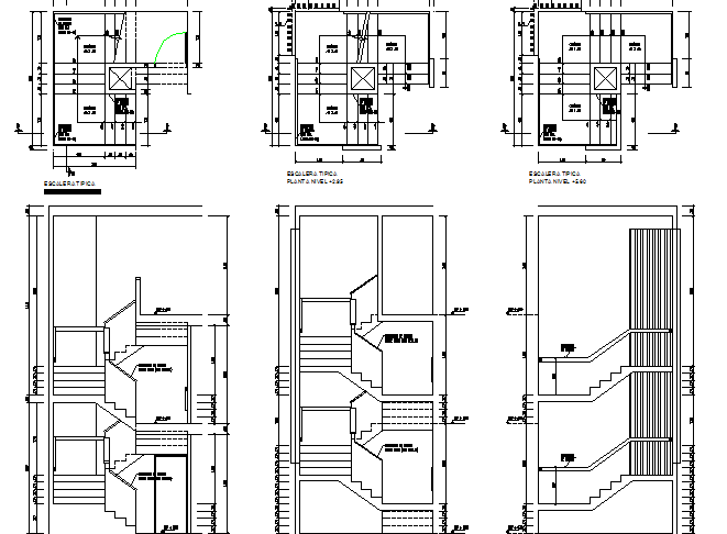 Module of staircase details of multi-flooring house dwg file - Cadbull