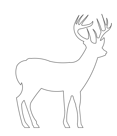 Mule deer 2D plan cad drawing is given in this file - Cadbull