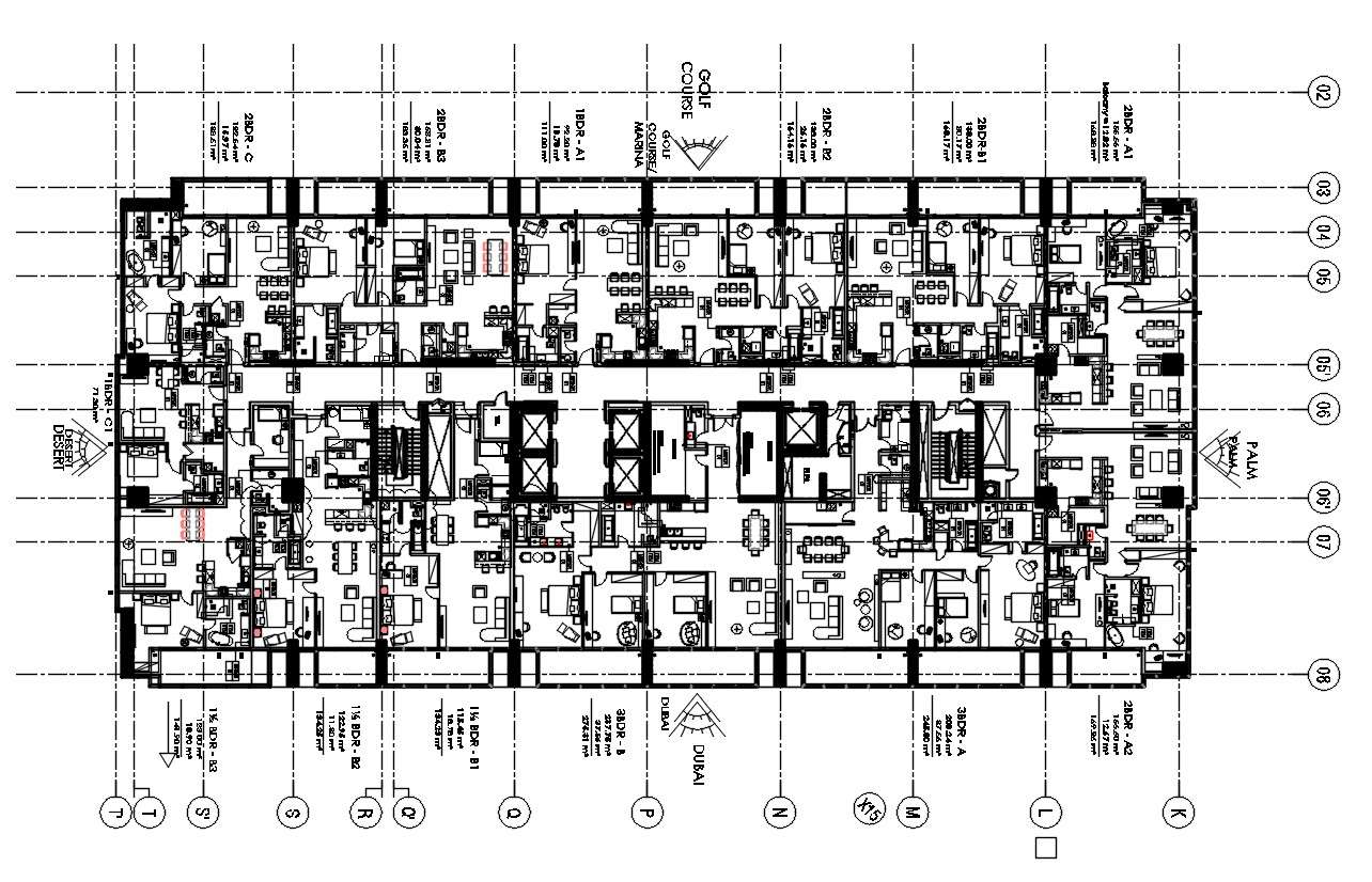 Multi Story Apartment Building Floor Plan And Electrical Layout Plan ...