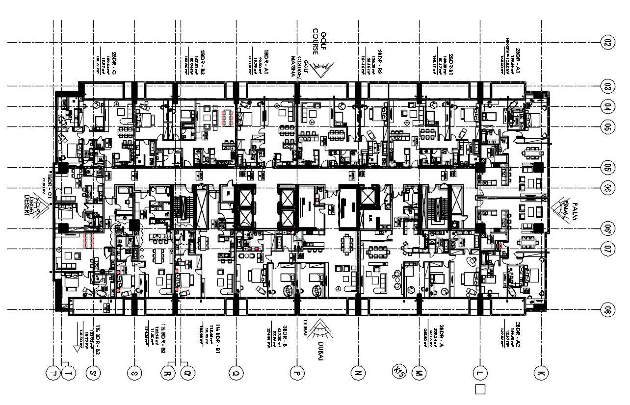 Multi Family Apartment Floor Plans - Cadbull